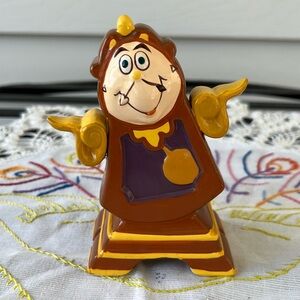 Disney Cogsworth Beauty and The Beast- Figurine Ceramic Vintage